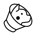 Pet with E- Collar Icon